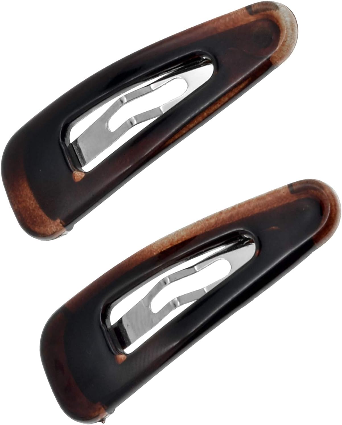 Camila Paris CP1309/2 French Hair Barrettes Clips, Snap Hair Slides Clic Clac for Women, Styling Girls Side Slide-in Metal Pin Hair Accessories for Women. Strong Hold, No Slip Grip, Made in France