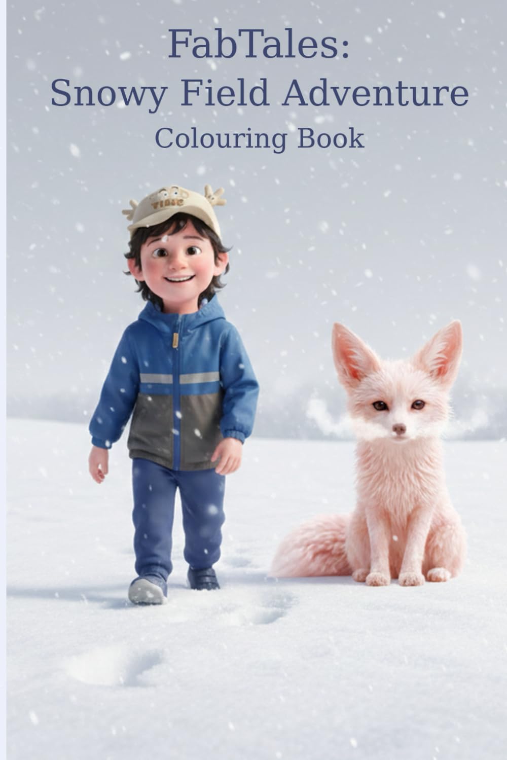 Fab Tales: Snowy Field Bedtime Colouring Book: A Gentle Bedtime Journey with Peaceful Scenes, Animals, and Easy Colouring Pages (FabTales Adventure coloring book)