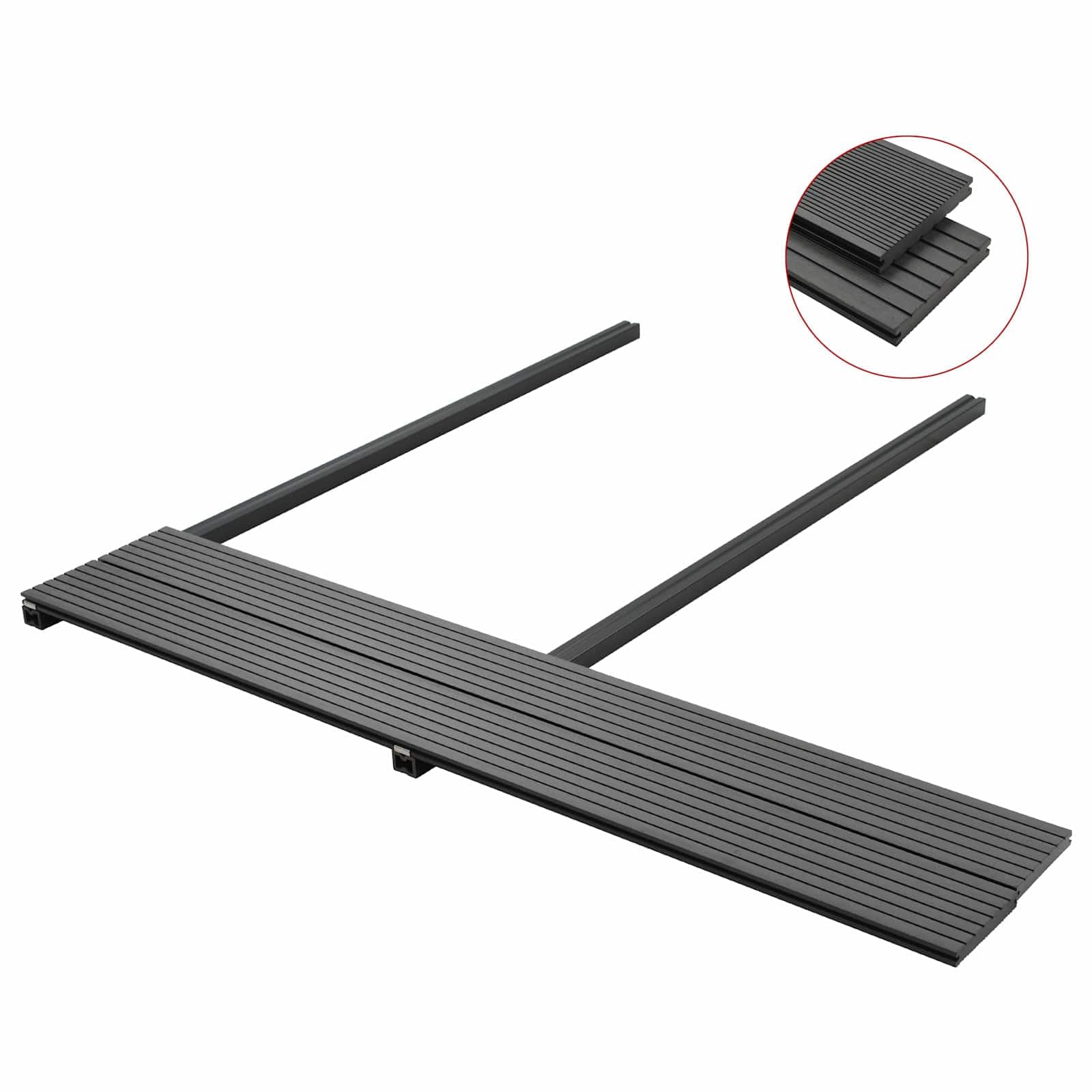 vidaXL Terrassendiele 6 Stk. Grau WPC