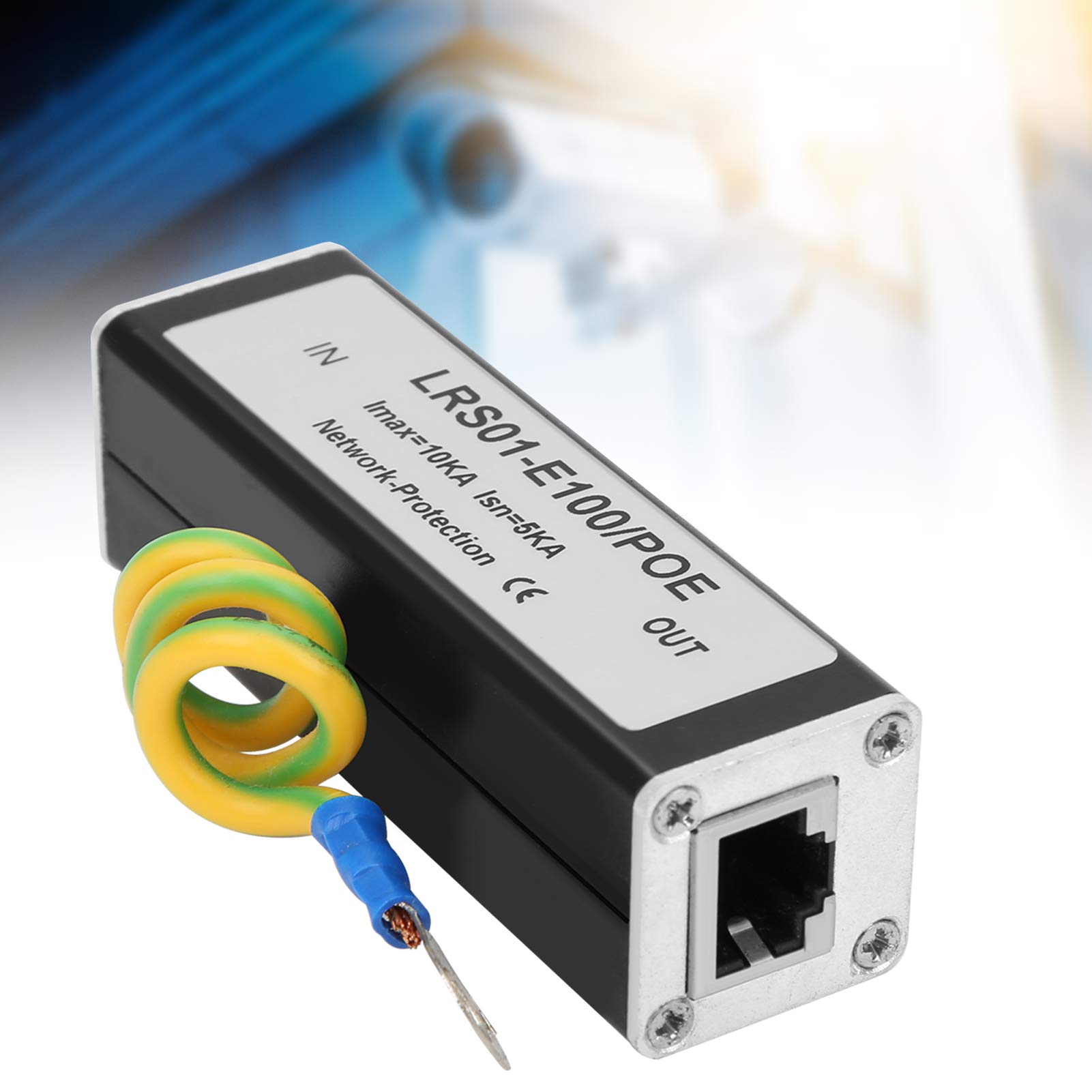 Protezione Contro Le Sovratensioni Ethernet, Dispositivo Scaricatore di Reti POE Protezione Contro Le Sovratensioni di Rete Adattatore di Estensione per Dispositivo di Protezione Scaricatore Esterno