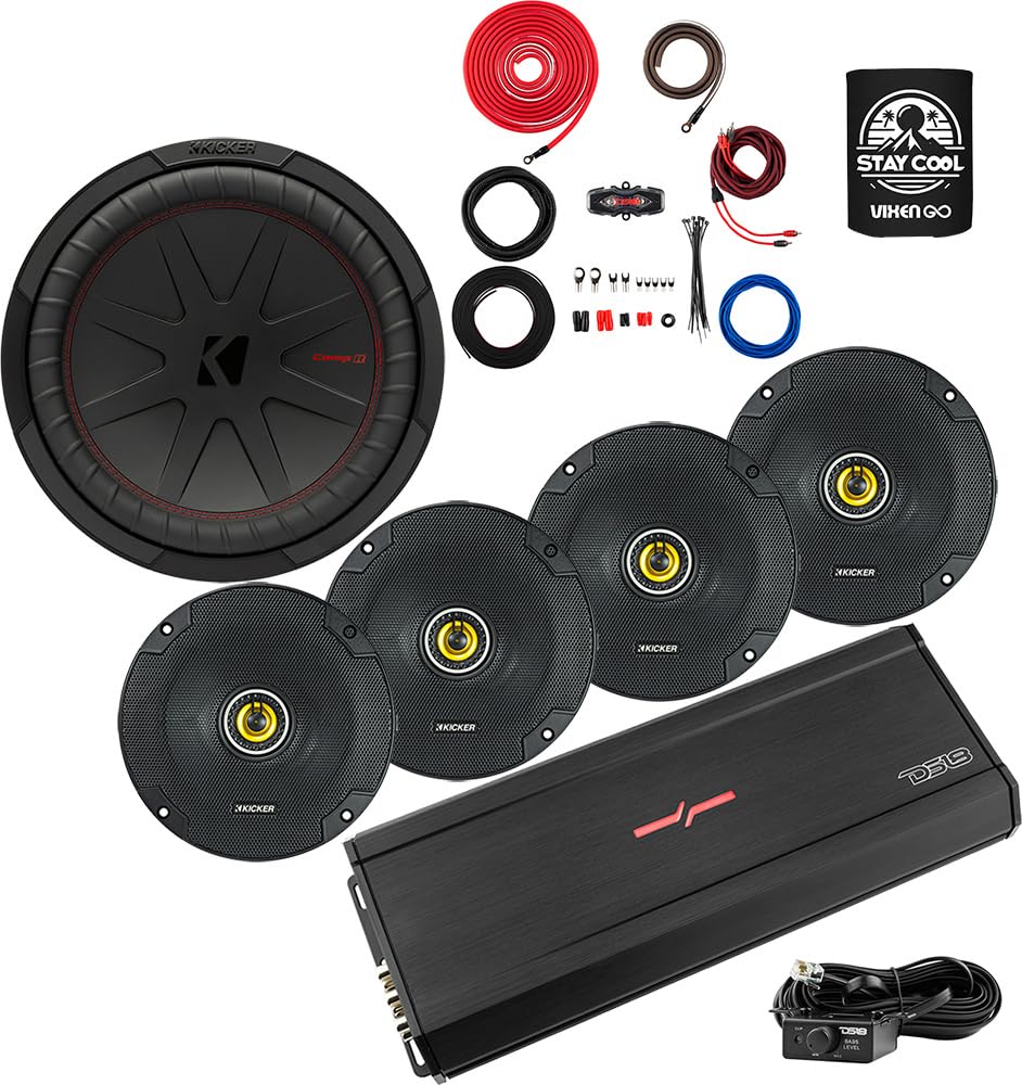 KICKER AUDIO セット Amazon.com: KICKER Sub, Speakers and Amp Package of 5 Items: 12