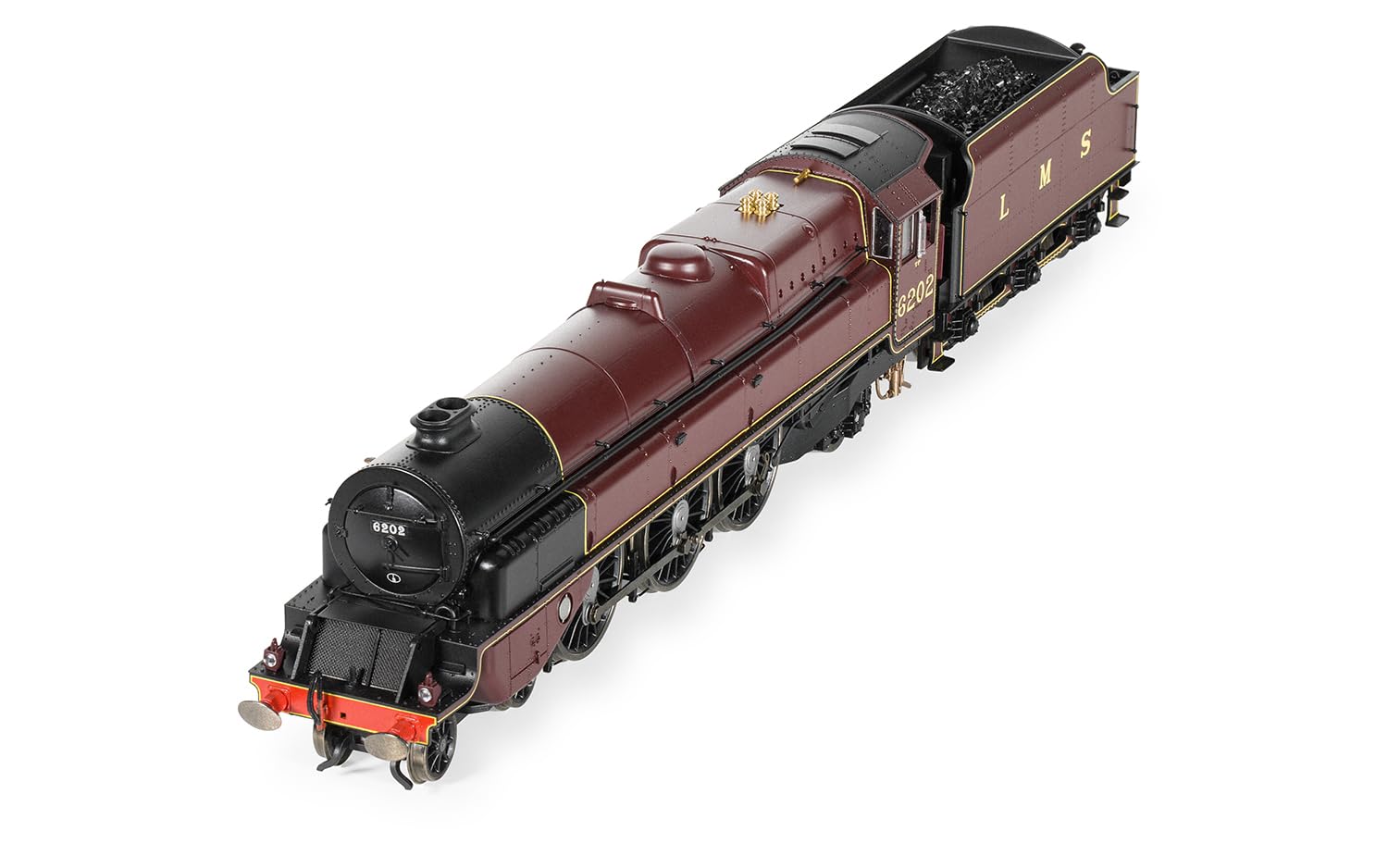 Hornby R30398TXS LMS Princess Royal Class Turbomotive 6202 c1937 - Sound Fitted, Crimson