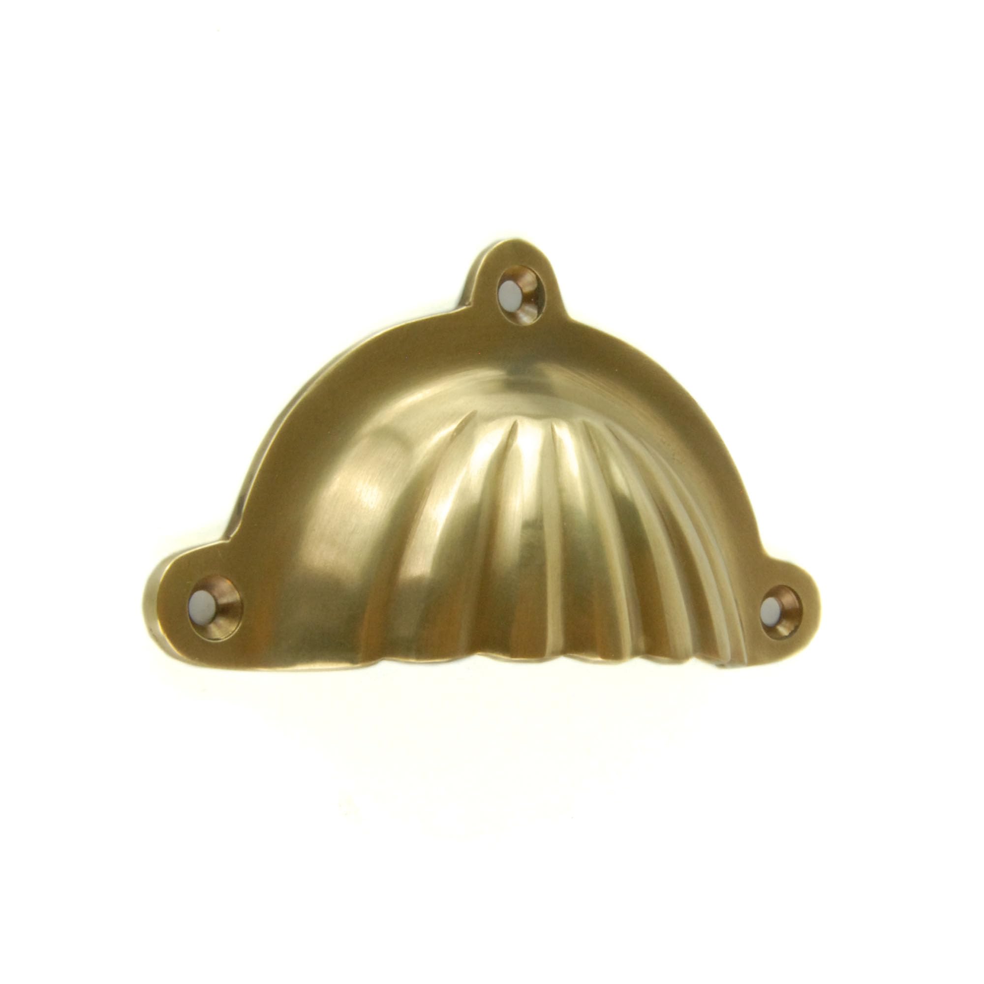 UNDERGROUND PARTS Aged Unlacquered Solid Brass Cabinet Knobs Kitchen Drawer Door Bow D Handles Pulls (Cup Handle Shell 95mm)
