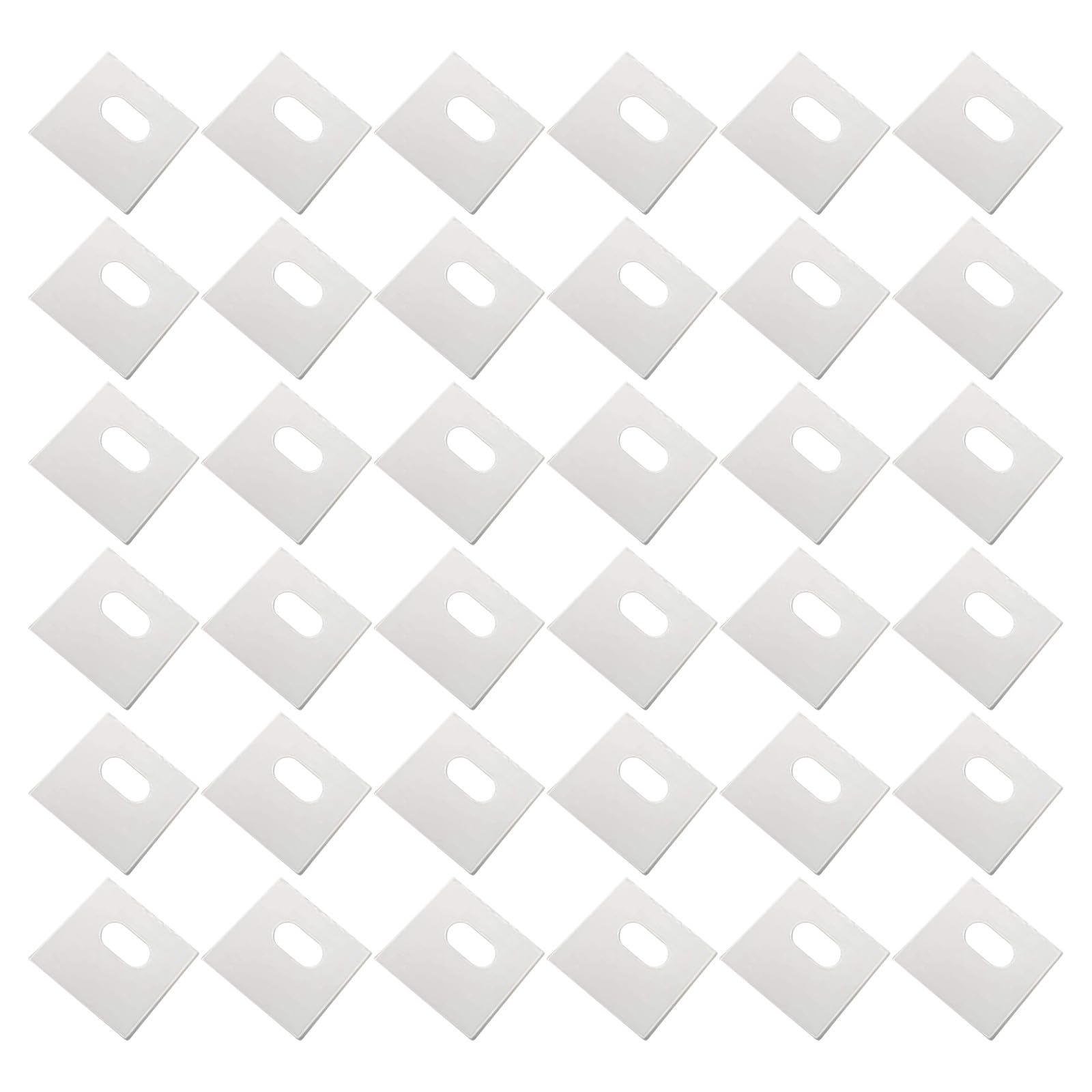 Pestañas de Reparación 60 Piezas PVC Persianas Verticales | Blanco, Adhesivas, Repuesto para Lamas, Kit de Reparación y Fijadores para Persianas de Lamas Verticales