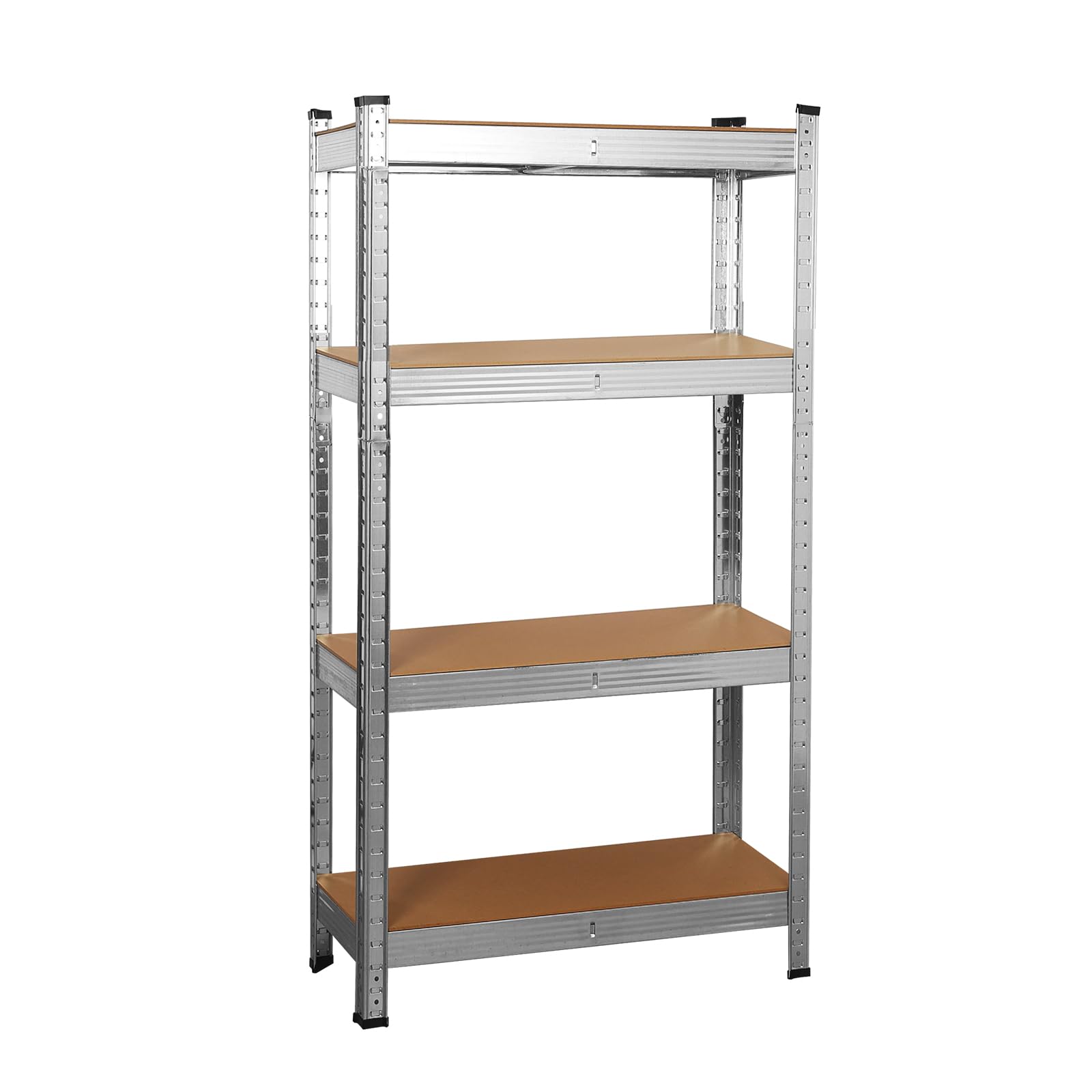 Holywarm Heavy-Duty Garage Shelving Units, 4-Tier Steel Storage Shelves - Boltless Assembly, 700kg Capacity for Warehouse Living Room Kitchen Bedroom (Galvanized, 90x45x180cm)