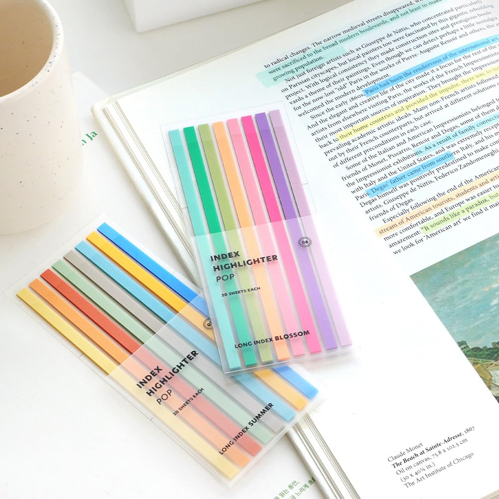 Iconic Long Index Highlighter Sticky Note 1 Set of Summer & Blossom Design