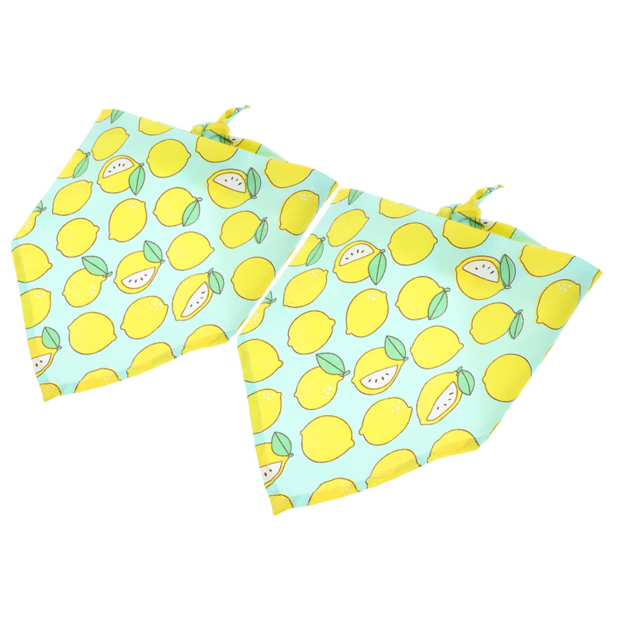 Levemolo2pcs Pet Triangle Towel Cat Neck Strap Dog Party Triangular Bandana Diy Pet Bandanas Dog Bandanas Bib Dog Bib Scarf Pet Party Scarf Cat Knitted Collar Lemon Clothing Polyester