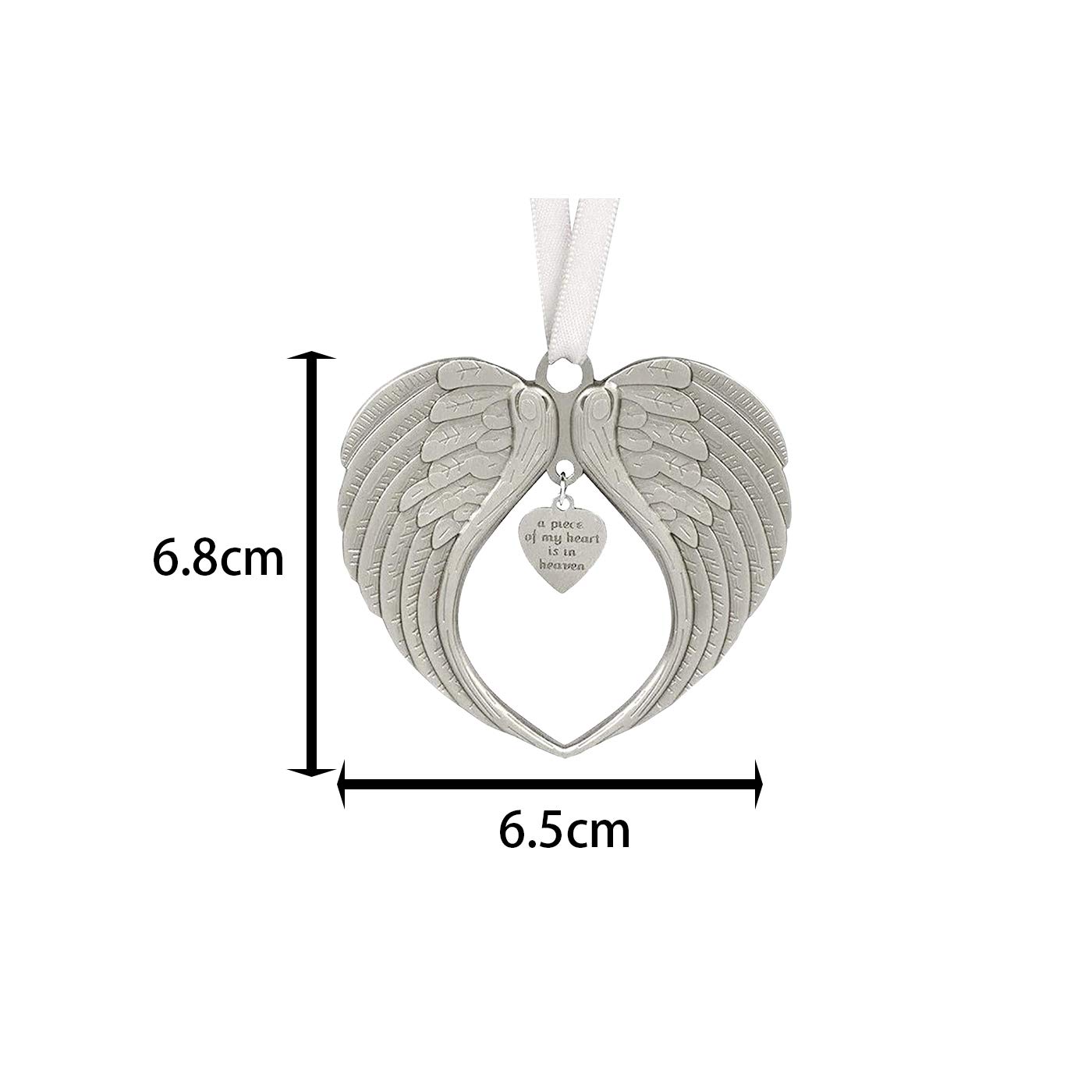AIXITONG 3 Pcs Angel Wings Memorial Ornament Hanging Bauble Stylish Tree Hanging Pendants for Tree in Our Memory Hanging Ornaments Home Decor Gifts - Image 2