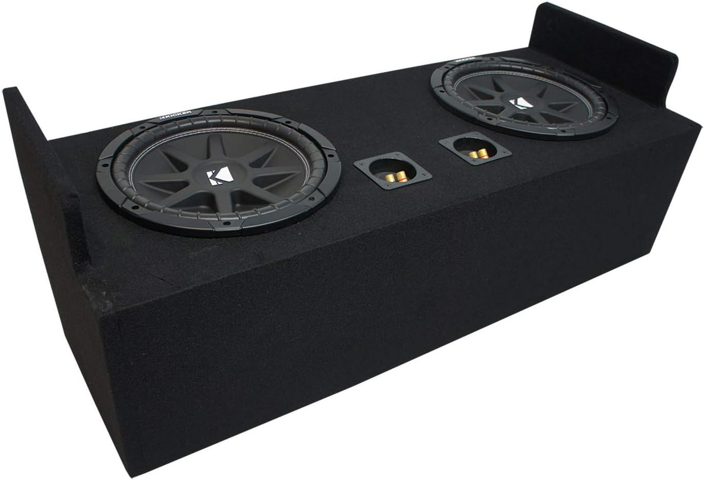 Compatible with 1982-2004 Chevy S-10 Extended Cab Truck Kicker Comp C12 Dual 12" Sub Box Enclosure - Final 2 Ohm