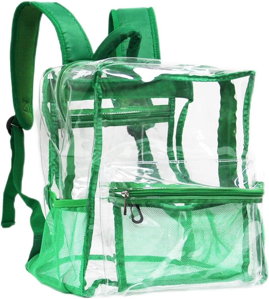 KekeInt'l Clear Backpack Heavy Duty PVC Clear Backpack, 40lbs(Black)