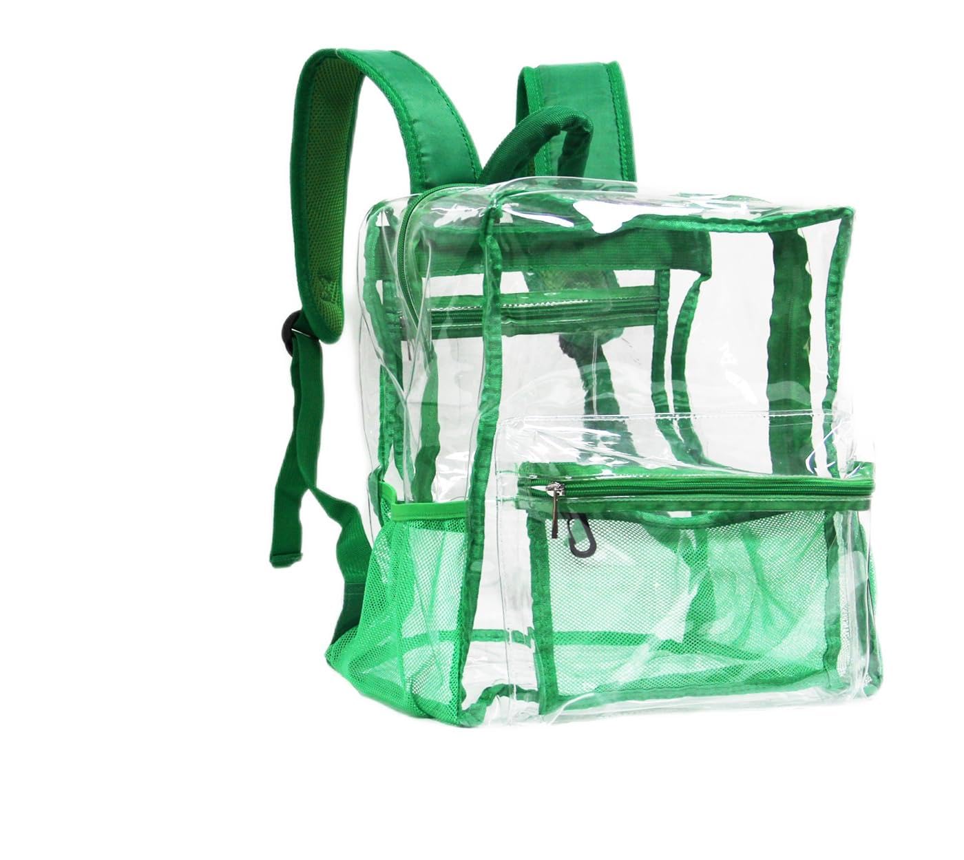 KekeInt'l Clear Backpack Heavy Duty PVC Clear Backpack, 40lbs(Green)