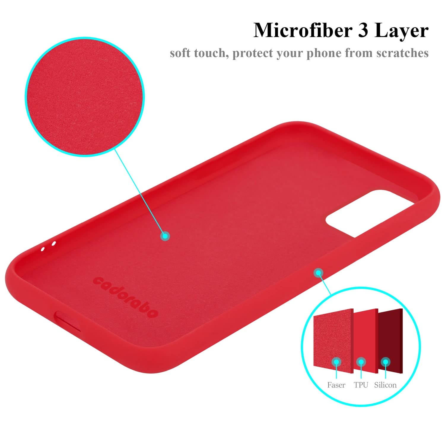 Cadorabo Cover Ibrida Per Xiaomi Redmi Note 10 – Rosso Opaco Con Bottoni Neri – Silicone TPU + Retro In Plastica – Protezione Antishock