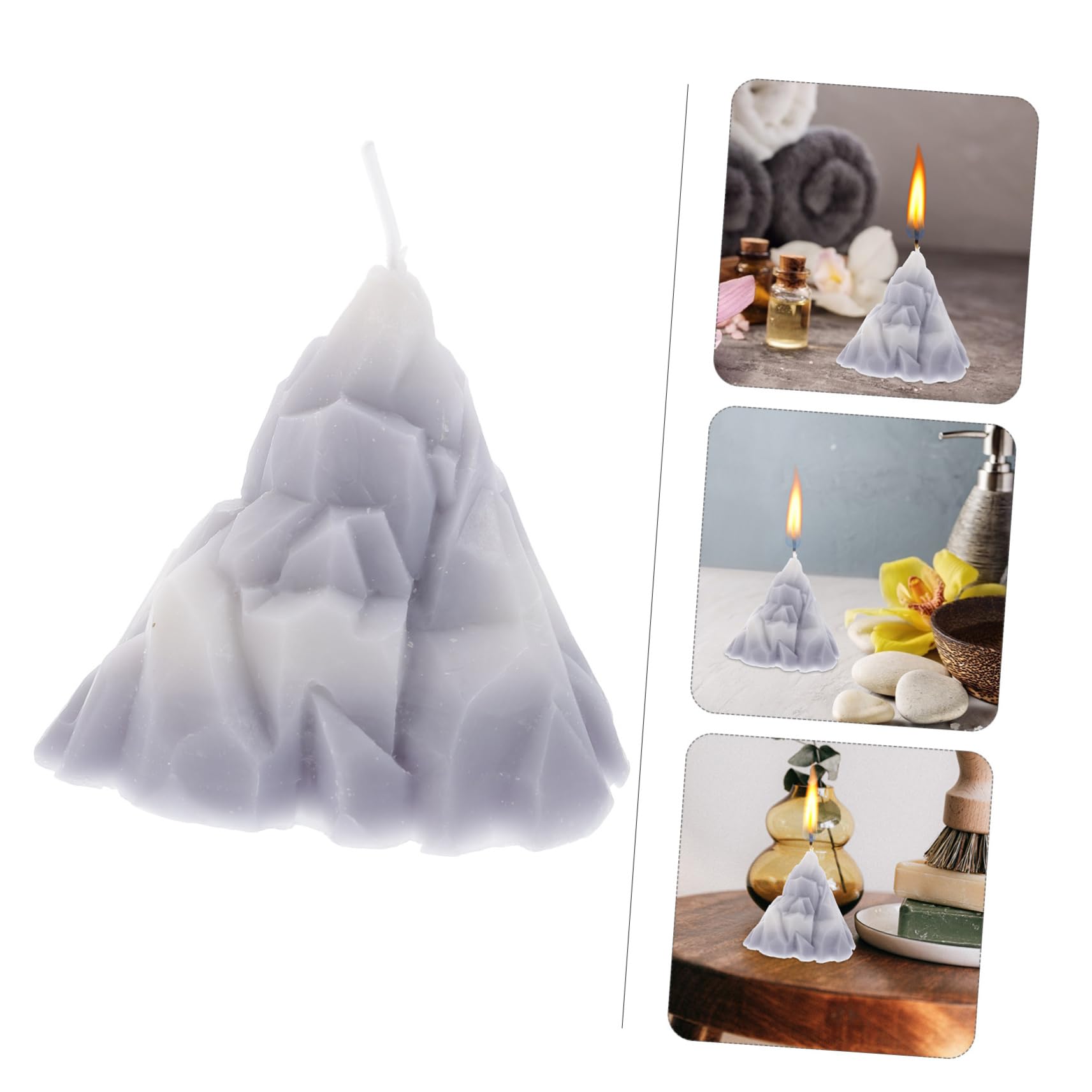 GOOHOCHY 3pcs Paraffin Scented Candle Decorative Candle Gradient Color for Home Office Burning for Women Friends