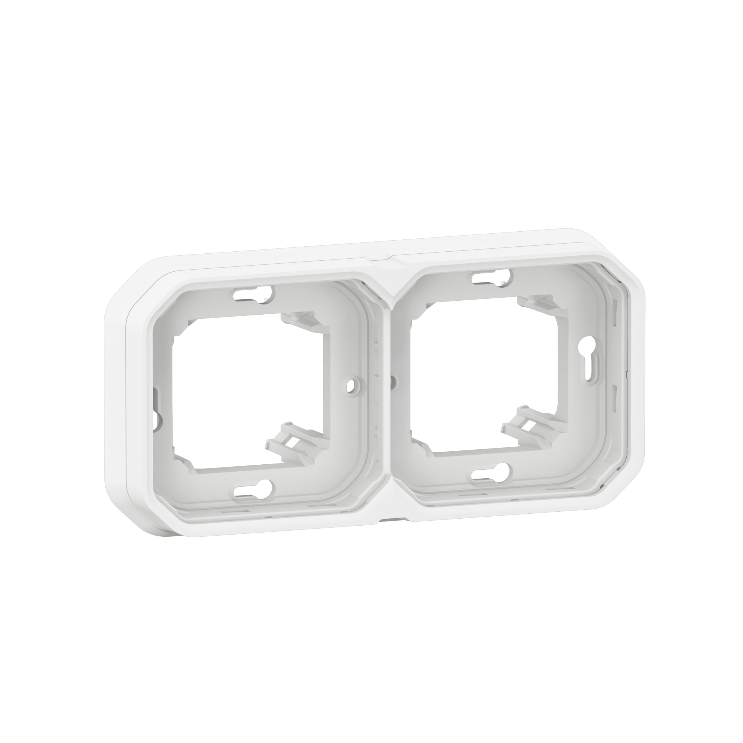 Legrand Plexo Plaque d'Encastrement 2 Postes Blanc Horizontal Vertical