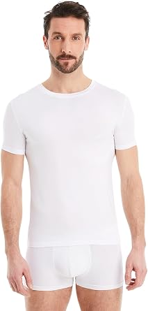 FINN Men's Invisible Undershirt Crew Neck - Short Sleeve Modal Vest Top