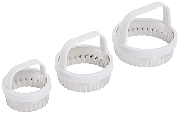 Norpro 3490 Scallop Biscuit/Cookie Cutter, Metallic, Set of 3