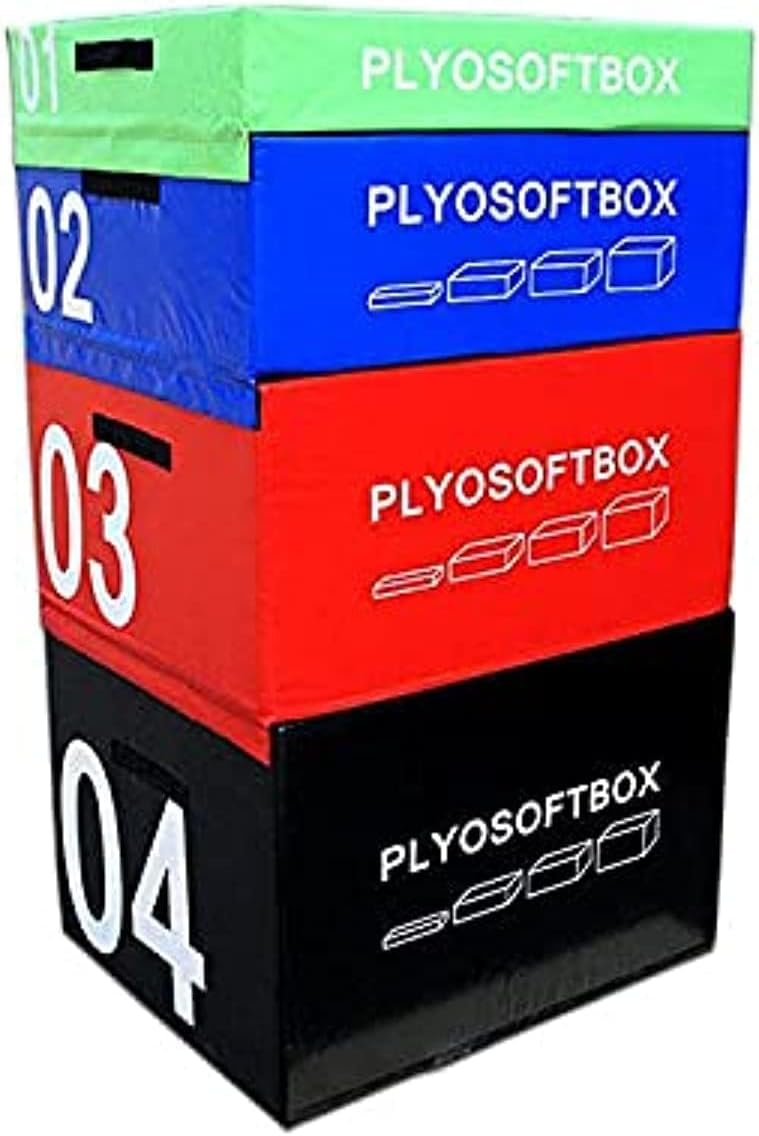 Plyo Box 4 in 1 - Durable Soft Foam Jump Box for Strength Training, Full-body Plyo box workout | Plyometric Jump Box | Plyo Box for Jumping Exercise, Cardio & Cross Fitness Gym Equipment