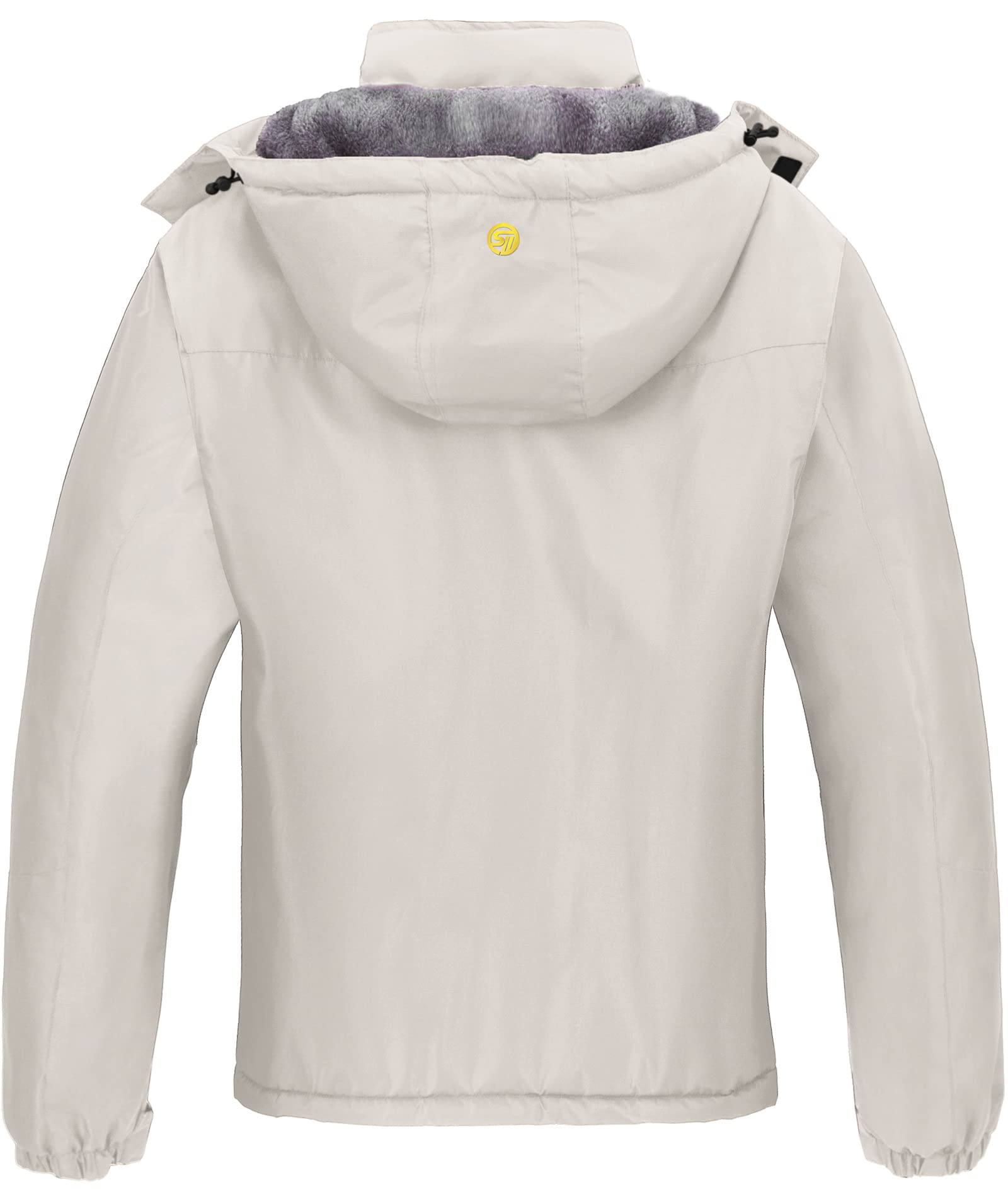 SwissWell Giacca da sci da uomo Giacca in pile spesso impermeabile Giacca a vento foderata calda Giacca con cappuccio staccabile con tasche multiple