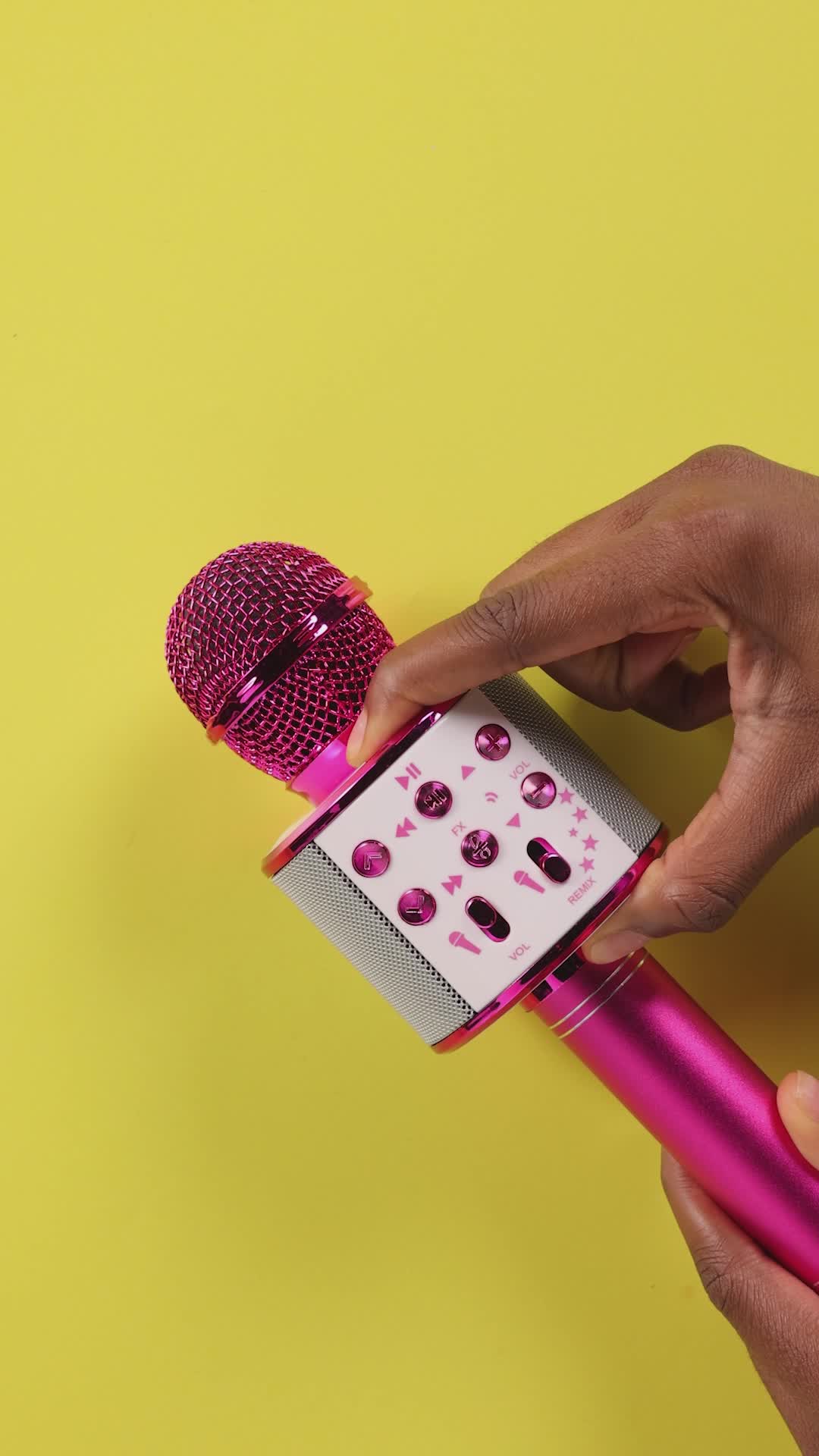 Microphone Sans Fil Bluetooth , Portable Karaoké Micro Haut-Parleur Avec Lumière, Pour Enfants
