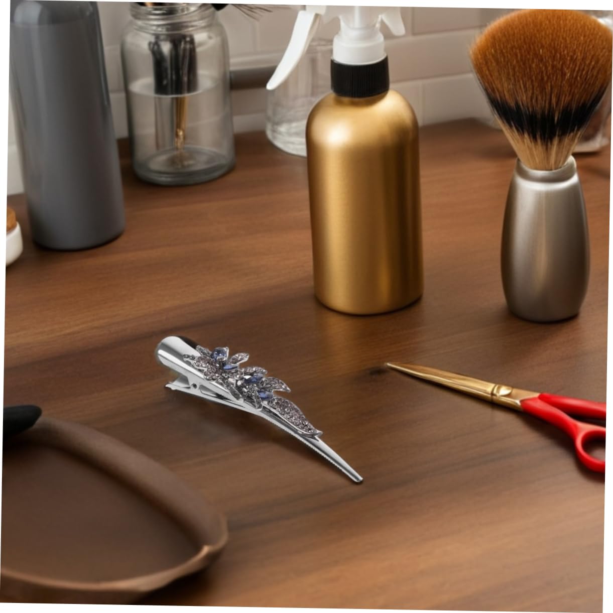 12 Stck. Teiliges Retro Metall Haarklammern Set mit Funkelnden Kristallen Starke Haftung Vielseitig Einsetzbar für Damen Französische Haarspangen für Kurze Haare Eleganter