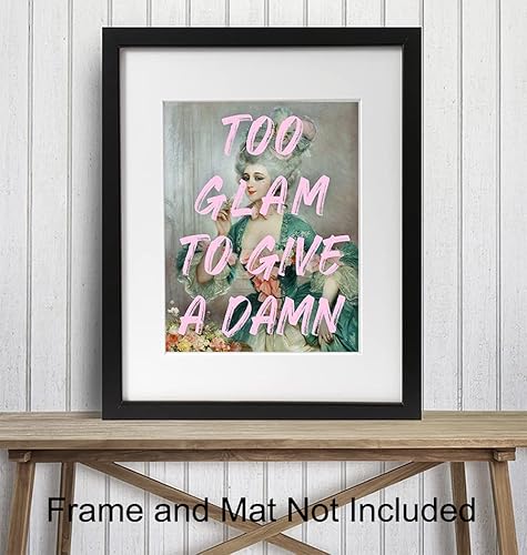 Vista 3 de YELLOWBIRD ART & DESIGN Glam Bathroom Wall Art & Decor - Funny Bathroom Decor - Pink Bath Artwork for Women Woman Teen Girls Girl - Powder room