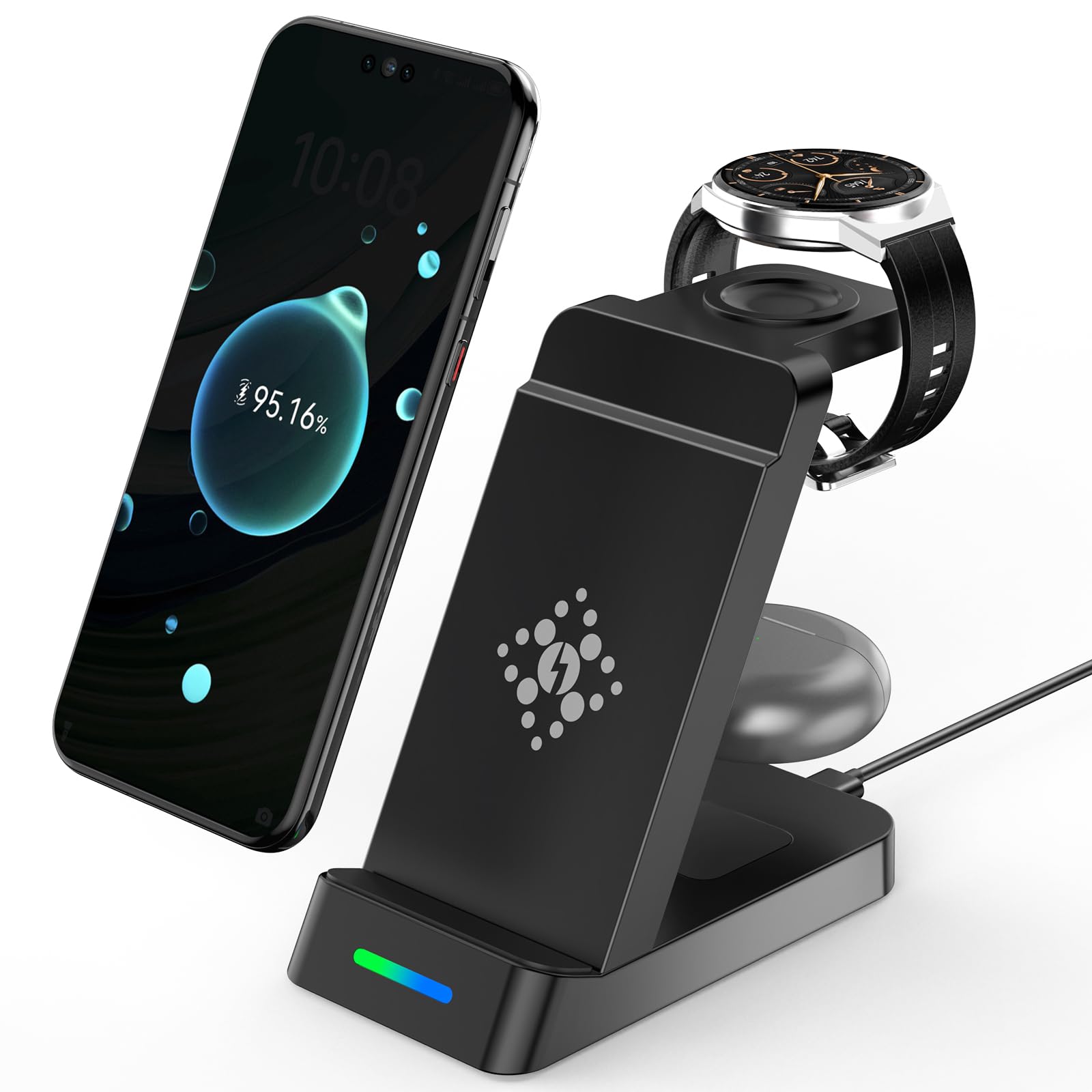 3 in 1 Induktive Ladegerät für Huawei P60/P50,P60/P50/P40/P30 Pro