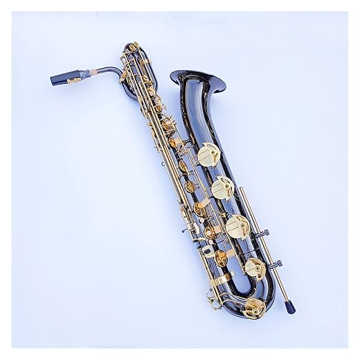 Professional Saxophone Black Nickel Gold Baritone Saxophone in E Flat Brass Sax Beginners Kit
