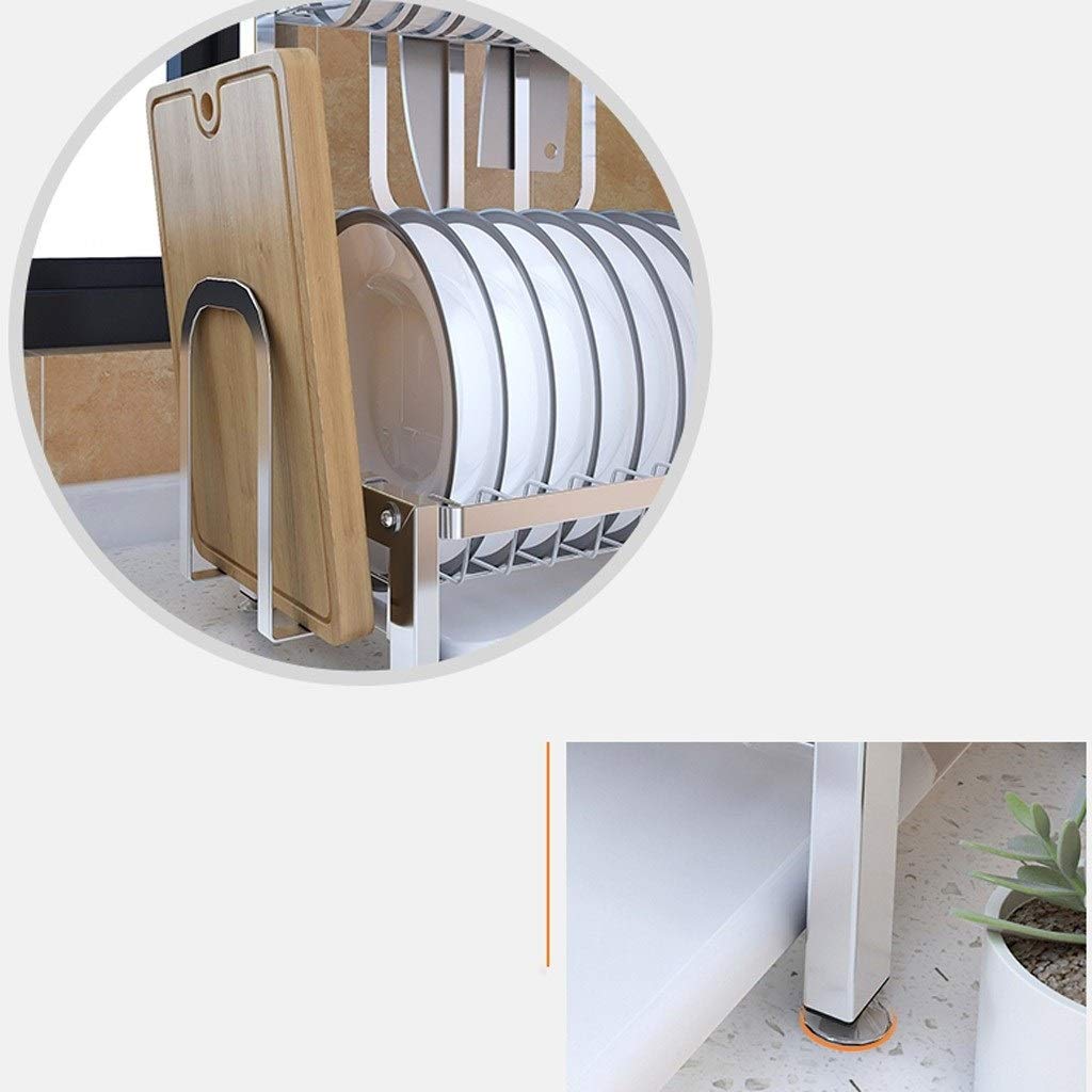 Geschirrkorb 304 Edelstahl-Teller-Drain-Rack-Küche Kleines Geschirr Storage Rack-Rack Geschirr Abtropfgestell (Color : A)
