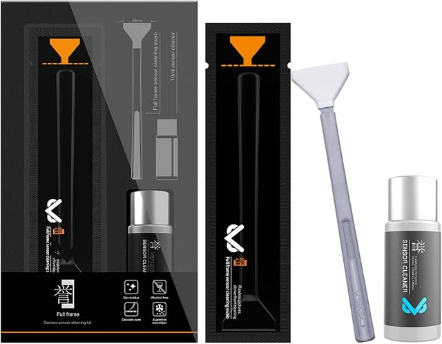 VSGO 12 Pack Digital Camera Cleaning Swab Full Frame Sensor Cleaning Swabs with 10ml Sensor Cleaning Solution Dry CCD CMOS Clean Swab with Sensor Cleaner for Nikon Sony Canon DSLR Camera Clean