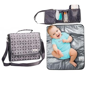 Graco Portable Baby Changing Pad with Organizer Pockets and Shoulder Strap