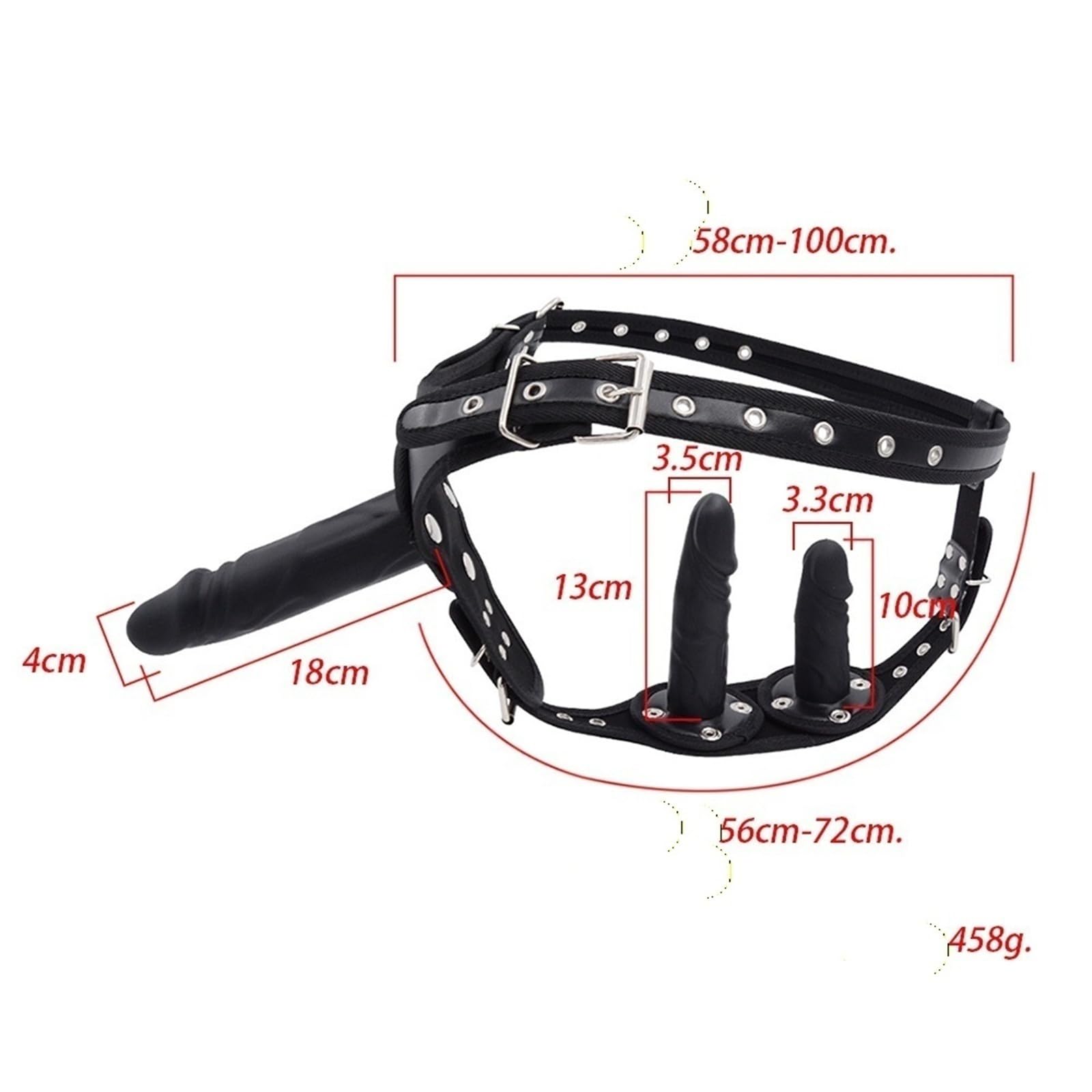Strap-on Con 3 Set Di Vibratori For Il Punto G E La Masturbazione Del Sesso Anale, Gioco Rimovibile A Doppia Penetrazione For Uomini E Donne, In Particolare Giocattoli Sessuali Lesbici