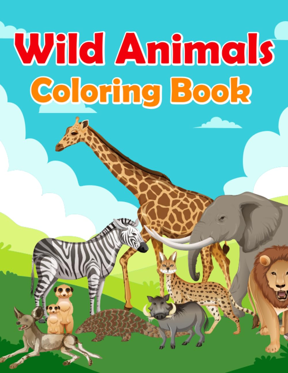 Wild Animal Coloring Book: Amazing Jungle Animals Coloring Books for kids, Animals Coloring Book Design for Boys and Girls