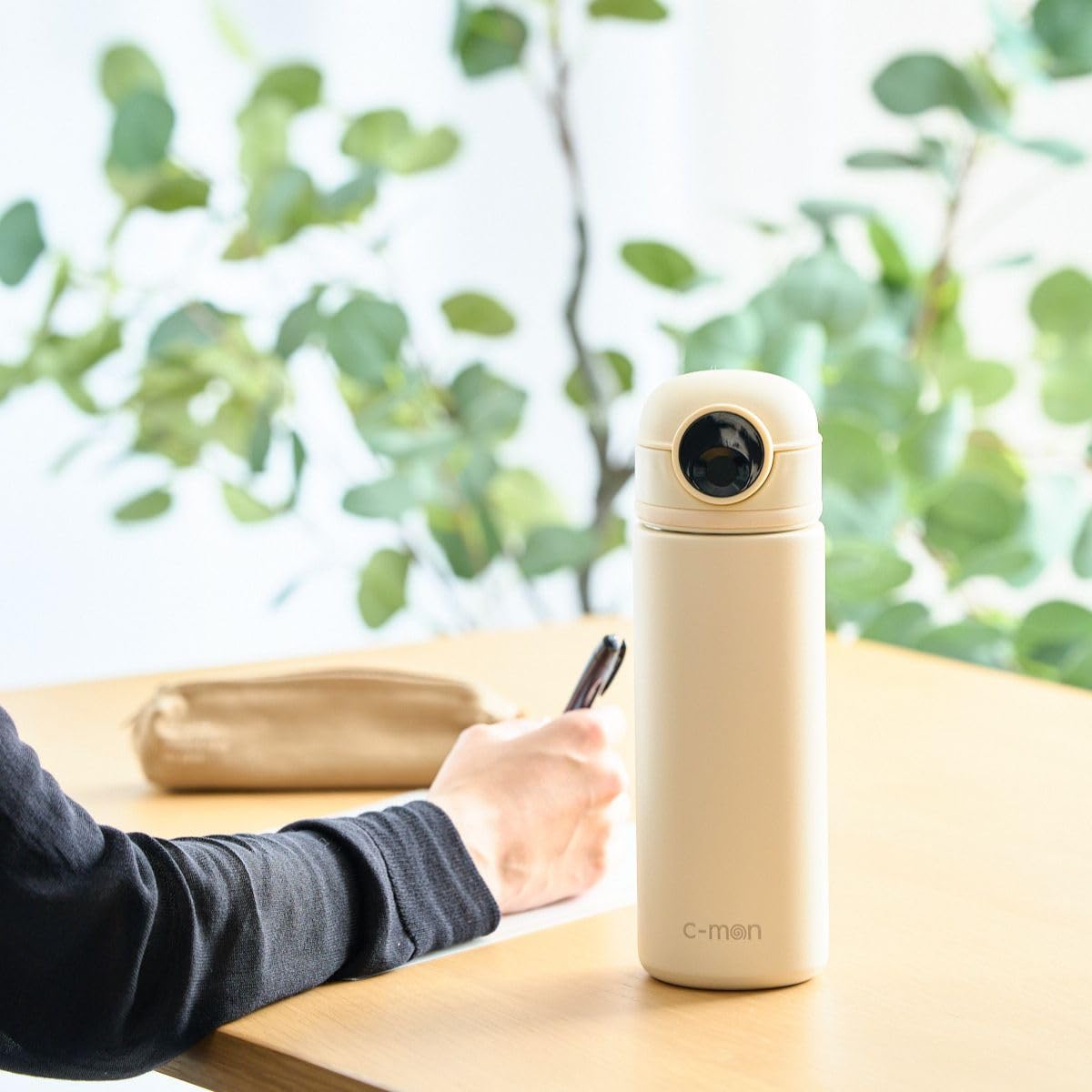 Amazon | シーモン(c-mon) 指紋センサー付き真空断熱ボトル 水筒