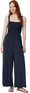 Amazon Essentials Damen Ärmelloser Jumpsuit mit quadratischem Ausschnitt und weitem Bein
