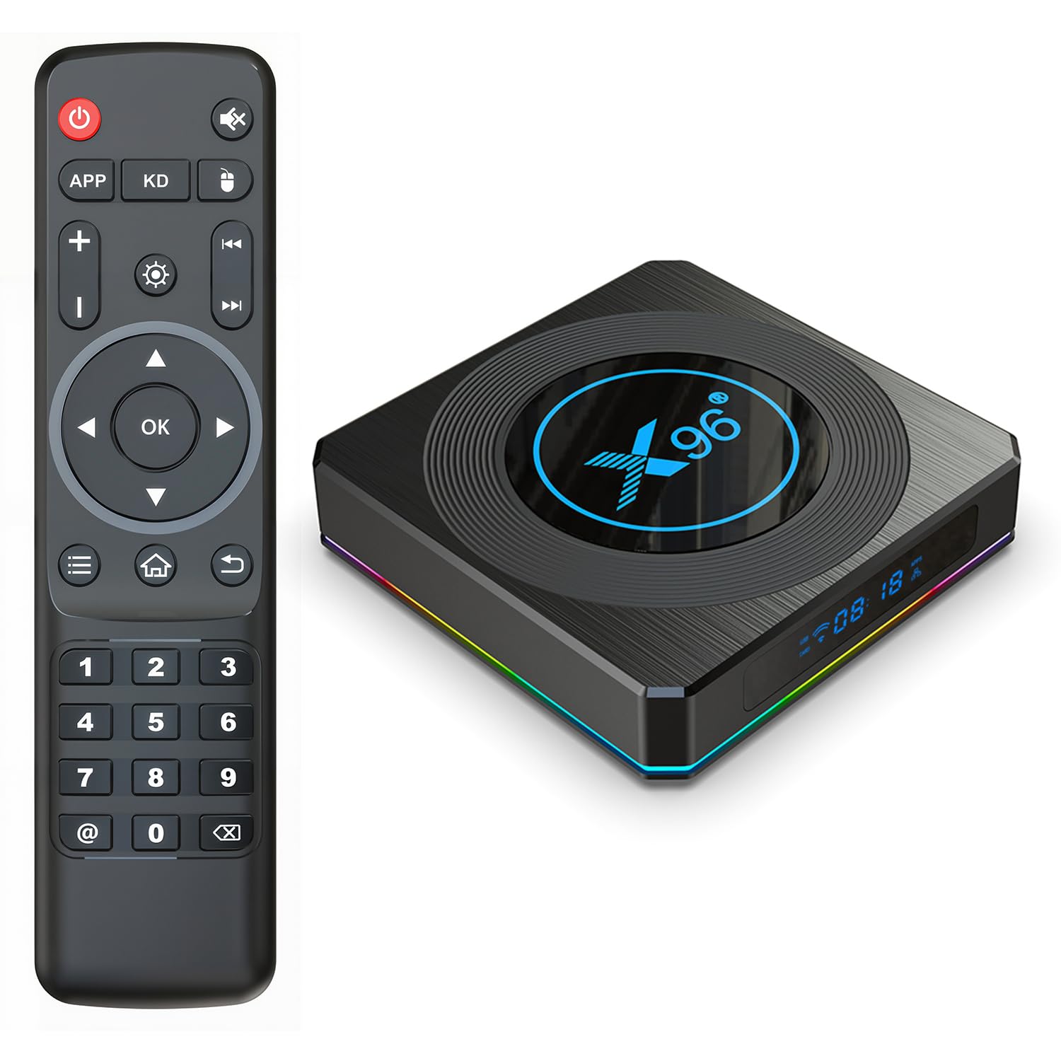 LEFFOT Android TV 11 Box, X96_X4 4K Ultra HD Smart TV Box, 4GB RAM +64GB ROM, Apoyo HDR10+, 2.4G & 5G WiFi 5, 1000M Ethernet, BT 4.0, Amlogic S905X4, Quad Core Arm Cortex A55 64 bit