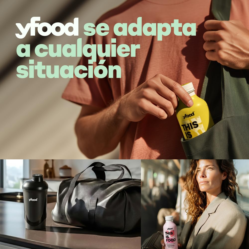 yfood Classic Choco - Batido Sustitutivo de Comida, Bebida Proteica Lista para Beber, 30 g de Proteína, 26 Vitaminas y Minerales, Sin Lactosa y Sin Gluten, 500ml