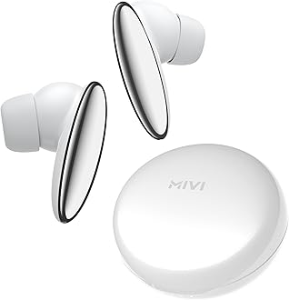 Mivi DuoPods A750 in Ear Ear Buds Wireless - 55H Playtime, USB Type-C Fast Charging, AI-ENC, Multi-Device Support, IPX4, Premium Metallic Ear Buds, Made in India