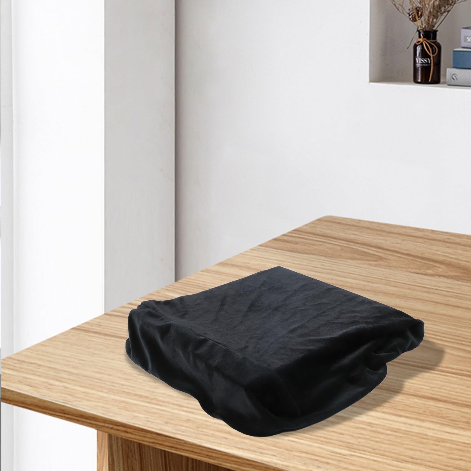 Besttoolifes Osłona przeciwpyłowa odtwarzacza płyt, odporna na zarysowania osłona ochronna 43 x 33 x 13 cm spandex wodoodporna osłona ochronna, odpowiednia do AT-LP120XUSB (czarna)
