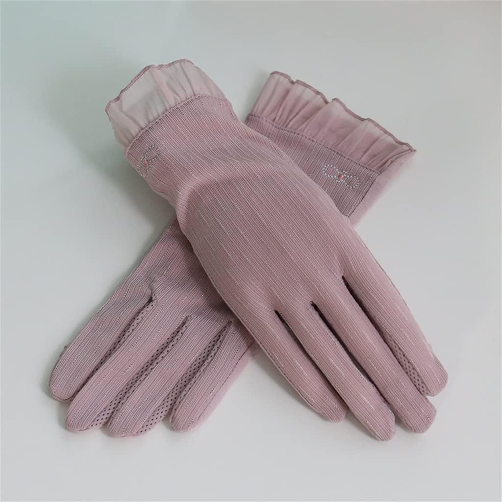 Thin Elastic Exposed Two-Finger Touch Screen Cycling Women's Driving Breathable Gloves
