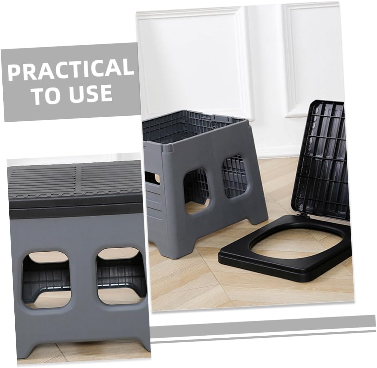 Portable Folding Toilet Stool Outdoor Emergency Camping Bathroom Car Simple Toilet Pp Material