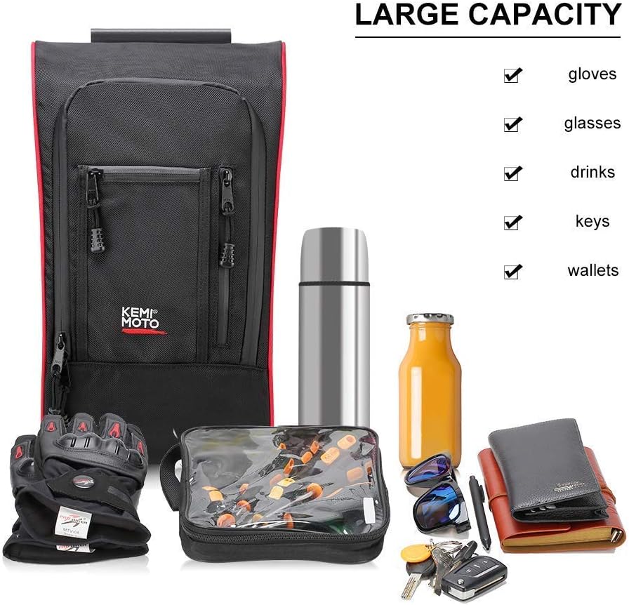 Kemimoto Marverick X3 Between Seats Center Shoulder Console Storage Bag compatible with Can am Maverick X3 MAX XRS XDS Turbo R RR 2017 2018 2019 2020 2021 2022 Image