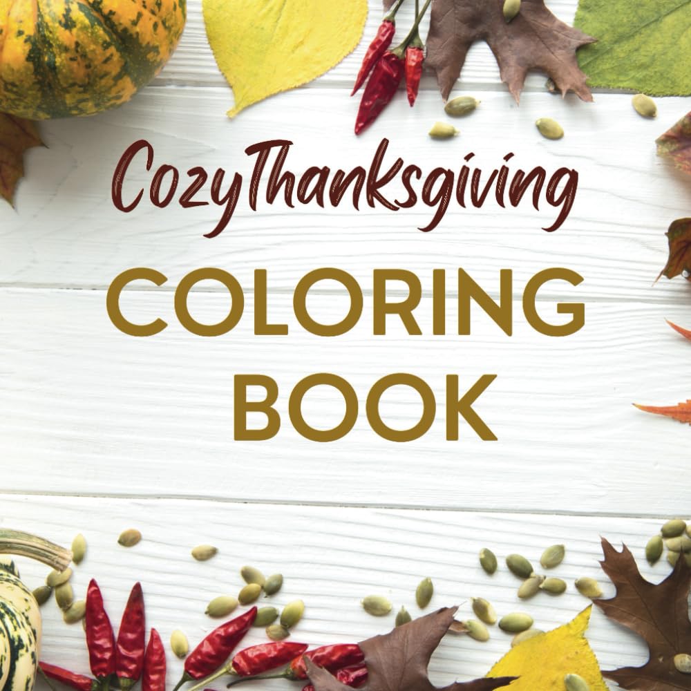 cozy thanks giving coloring book