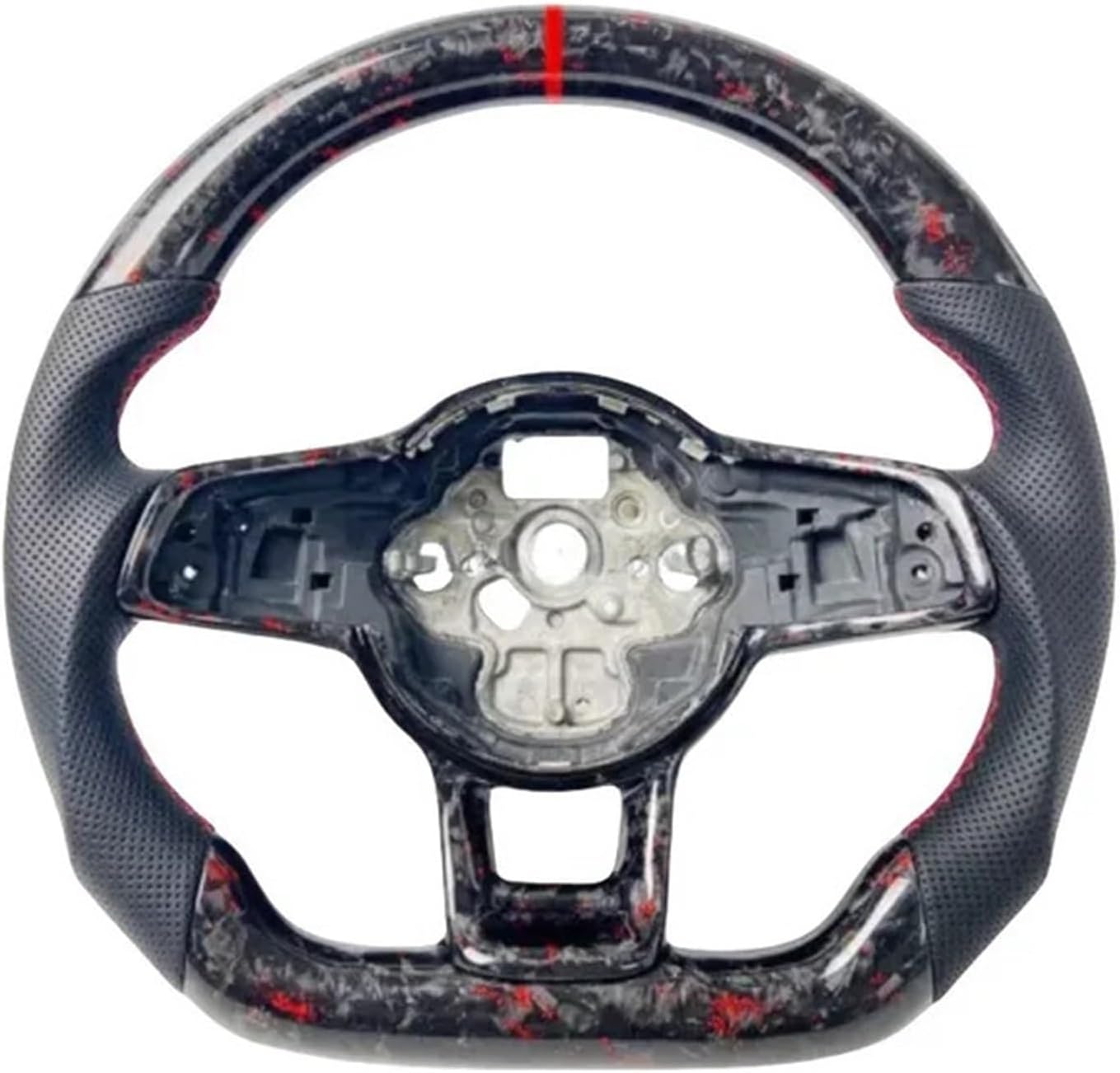 Carbon Fiber Nappa Perforated Leather Steering Wheel Compatible With Nissan GTR R35 2009-2016