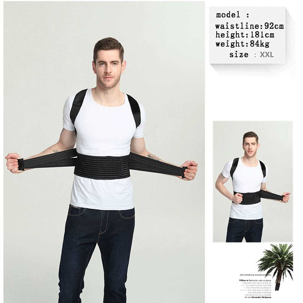 Correttore posturale per la Schiena Cintura di Supporto per la Vita Regolabile Supporto posturale Traspirante Migliora Il Supporto per la Schiena per Uomini e Donne Adolescenti (3XL) (A 5XL)