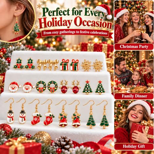 Christmas Earrings Set for Women - image 7