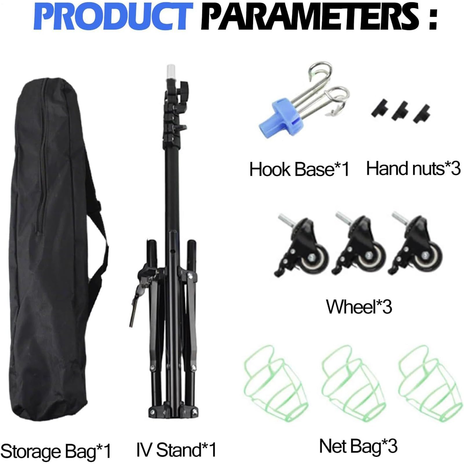 Carrello porta flebo con ruote Attrezzatura Medica Assistenza Altezza | Supporto per infusione con gancio portabottiglia Per Casa Viaggio Esterno Interno Cura Quotidiana Assistenza Pazi