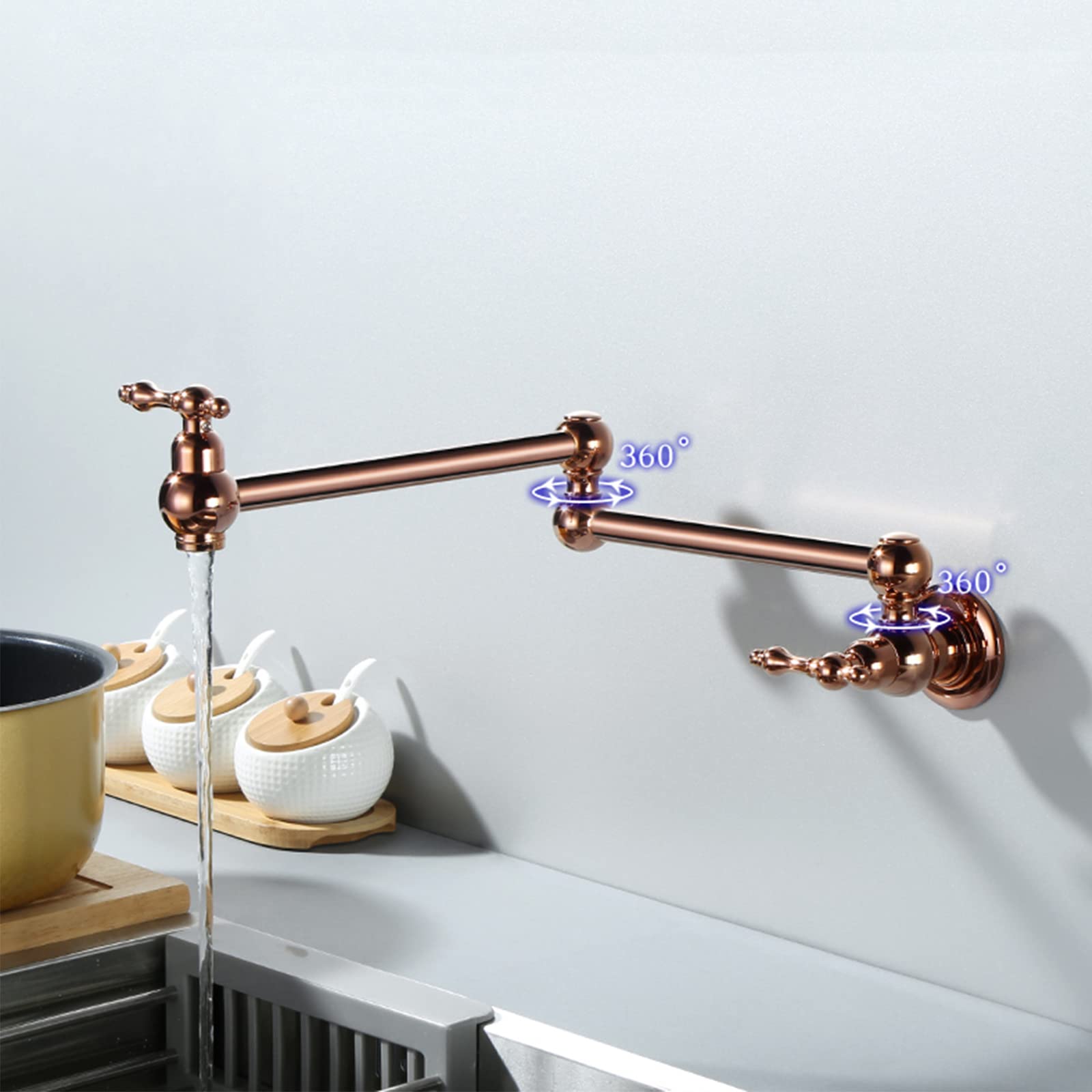 Faltbarer Küchenwasserhahn Aus Messing – Platzsparend & Praktisch Mit Doppelschalter