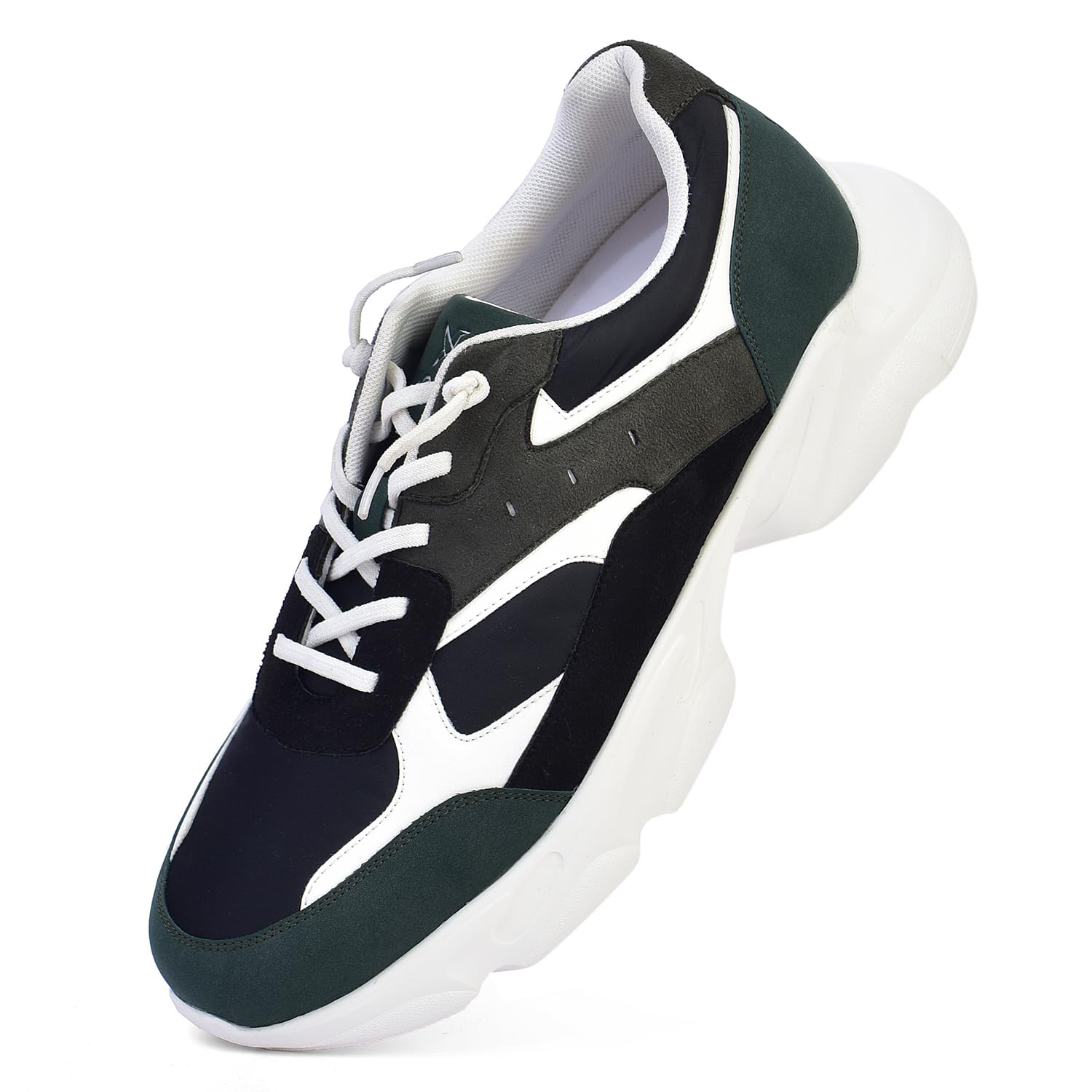 YOHO Soleman Men’s Stylish Chunky Color-Blocked Slip-On Sneakers (SoS) | Olive Green - UK 11 (B0DCVJBMB1) Amazon Price History, Amazon Price Tracker