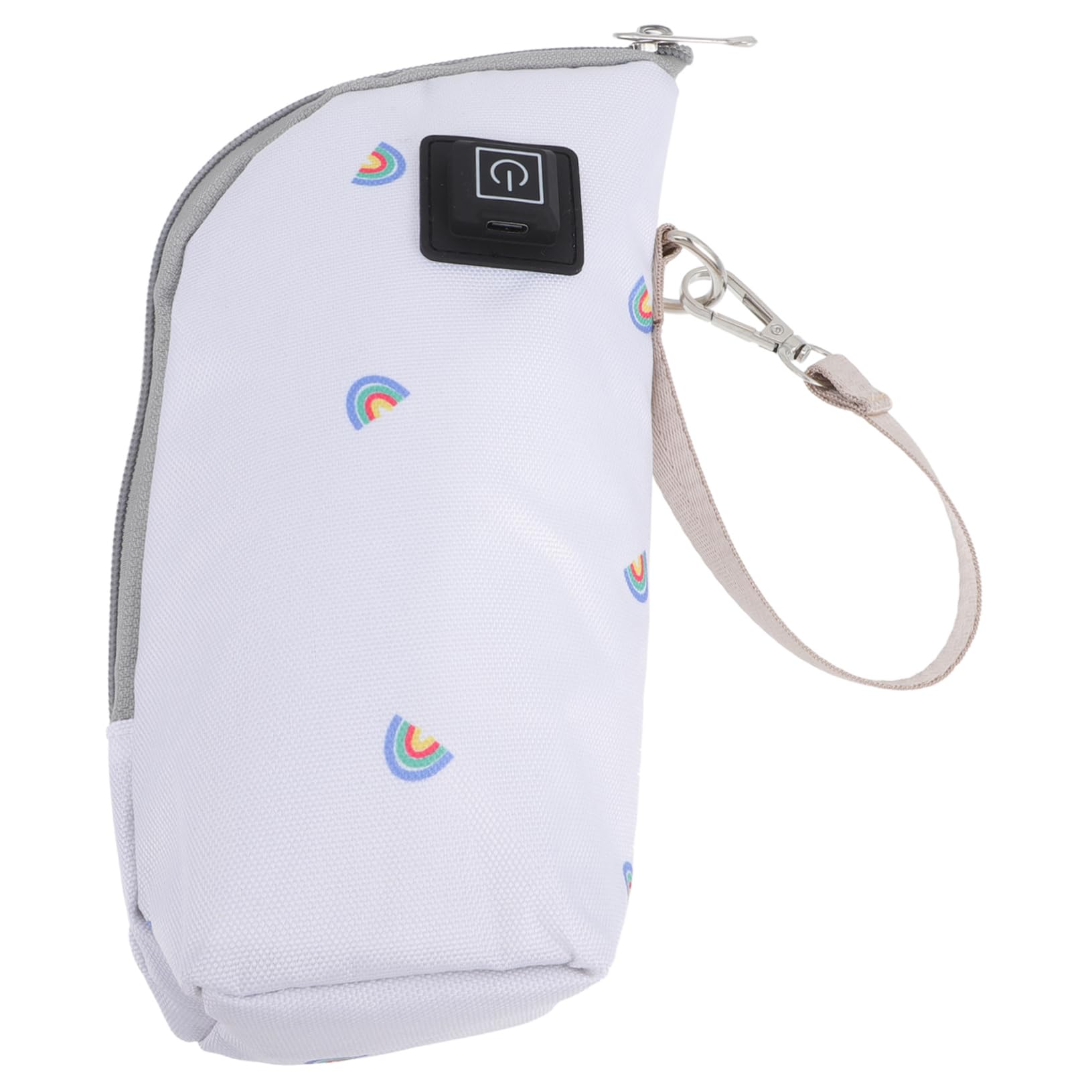 VICASKY 2pièces -biberon Portable Usb Pour à De Température Conserve Lait Maternel Chaud Et Pratique Pour Sorties Gris Arc-ciel