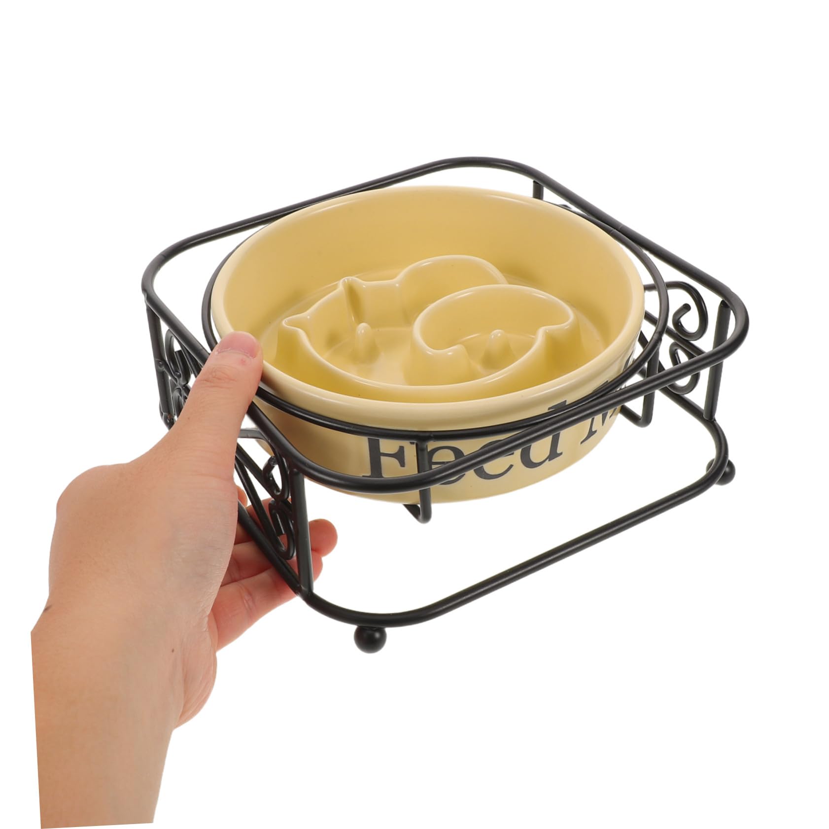 Mipcase Ciotola Rialzata per Cani in Ceramica con Labirinto Anti-ingozzamento Slow Feeder per Cani e Gatti di Piccola Media e Facile da Pulire e Design Elegante per Casa